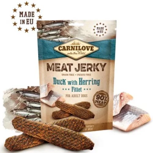 Meat Jerky Snack Jutalomfalat– Kacsával és Hering filével - 100 g ( Carnilove )