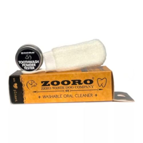 Mosható és ujjra húzható, ezüstionos fogtisztító, ajándék fogmosó porral (Zooro)