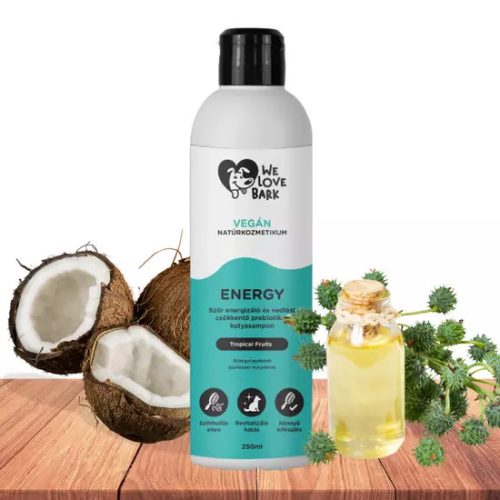 Vedlés csökkentő prebiotikus kutyasampon - Energy 250 ml - (We Love Bark)