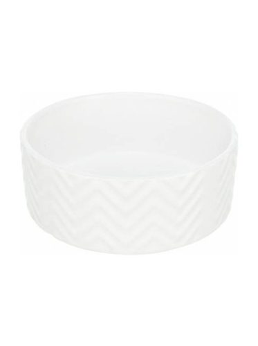 Ceramic Bowl - kerámia tál (nyomott mintával, fehér) kutyák részére (0,9l/16cm)