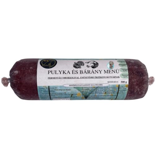 Pulyka és Bárány Menü Fermentált Brokkolival 500 G (Special Dog Food)