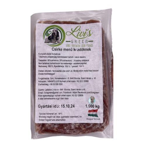 Csirke Menü Kezdőknek 2X500 G ( Livi's Green )