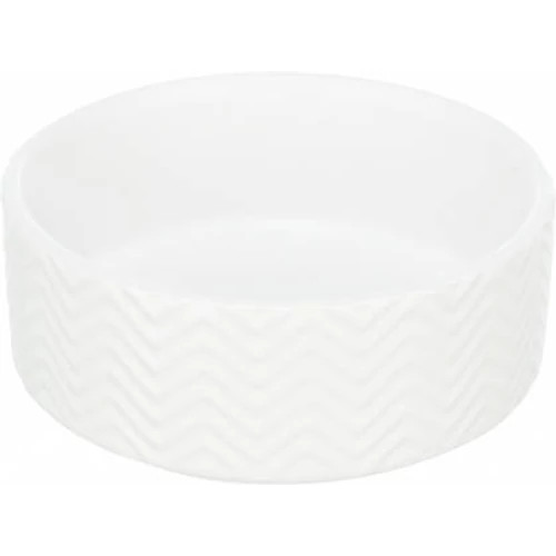 Ceramic Bowl - kerámia tál (nyomott mintával, fehér) kutyák részére (0,4l/13cm) 