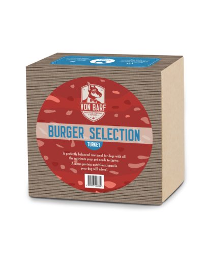 Von Barf Burger Selection ( Pulyka) 1 Kg (200 g X 5)