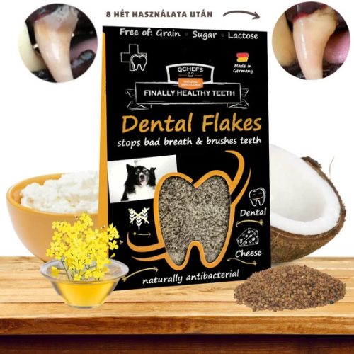 Természetes fogtisztító pehely kutyáknak - Qchefs Dental Flakes