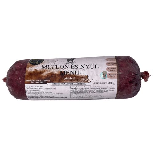 Muflon és Nyúl Menü 500 g (Special Dog Food)